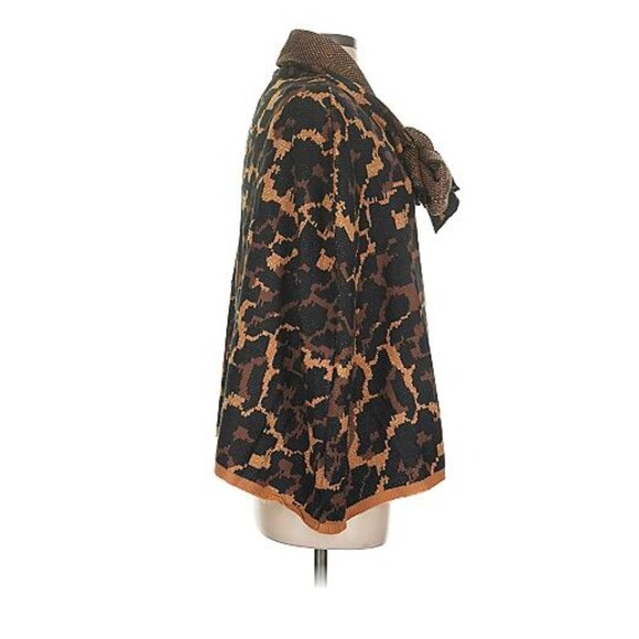 Betsey Johnson Leopard Sweater Cape Scarf Necktie One Size - Picture 3 of 6